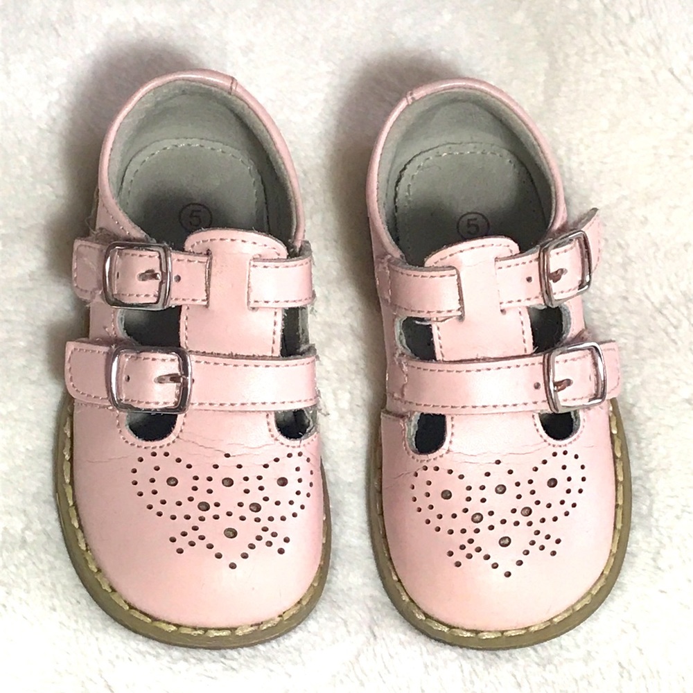 L’Amour Pink Double Buckle Shoes - Size 5